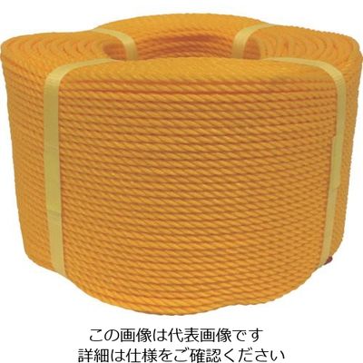 ユタカメイク ロープ PEロープ巻物 3φ×200m イエロー PE-70 1巻 113-7053（直送品）