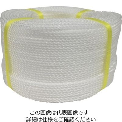 ユタカメイク ロープ PEロープ巻物 3φ×200m ホワイト PE-77 1巻 113-5489（直送品）