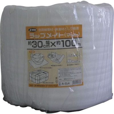ユタカメイク 緩衝材 ラップメイト(マット)ロール 1t × 300×100m A-324 1セット(8個) 113-0745（直送品）