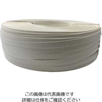 ユタカメイク 梱包用品 紙バンド 約15.5mm×約400m ホワイト BPR-4001 1セット(5巻) 113-0703（直送品）