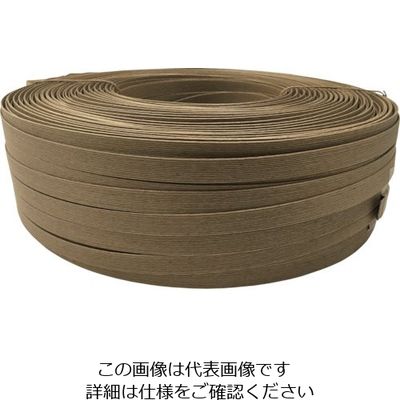 ユタカメイク 梱包用品 紙バンド 約15.5mm×約400m クラフト BPR-4017 1巻 113-0678（直送品）