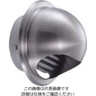 清水 シミズ ステンレス製丸型フード付ガラリ125 GN-125S-HL 1個 849-3663（直送品）