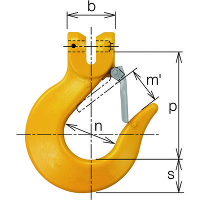 キトー チェンスリング カナグ部材(ピンタイプ) スリングフックVSL 基本使用荷重5.2t VSL4130 1個 216-0480（直送品）