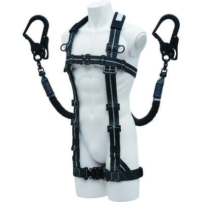 基陽 KH フルハーネス じゃばらストレッチ I型+2丁掛けランヤード セット IPGSLTPGK2 1本 200-8367（直送品）