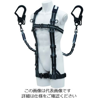 KH ハーネス型墜落制止具(ベルトなし・ランヤード2本) じゃばらストレッチハーネスI型+2丁掛けランヤード セット IPGSLTPWS2（直送品）