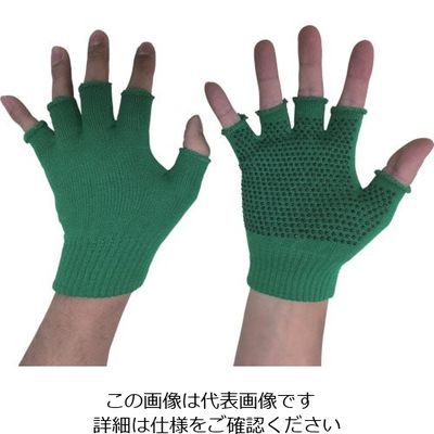 勝星産業 勝星 のびのびマジック手袋指切(ボツ付) 緑 371537 1セット(5双) 820-0013（直送品）