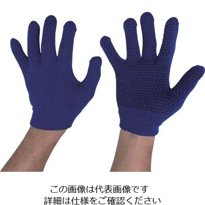 勝星産業 勝星 のびのび滑り止め手袋 青 371515 1セット(5双) 820-0002（直送品）