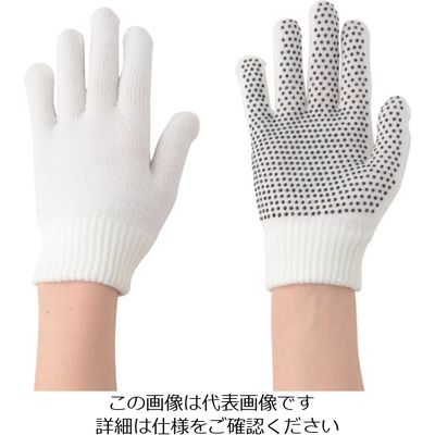 勝星産業 勝星 のびのび滑り止め手袋 白 371516 1セット(5双) 820-0003（直送品）