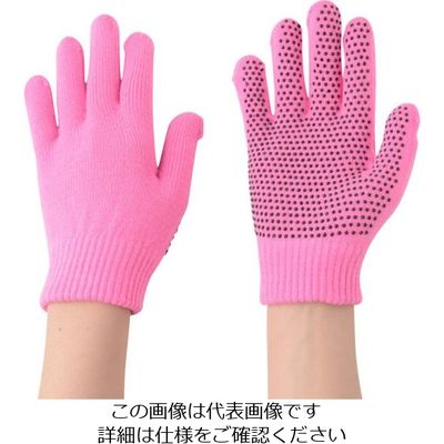 勝星産業 勝星 のびのび滑り止め手袋 ピンク 371520 1セット(5双) 820-0006（直送品）
