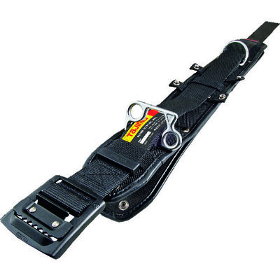 TJMデザイン タジマ ワークポジショニング用胴当てベルトフラット アルミワンフィンガーバックル黒 Sサイズ WFXD1-ABS 1本（直送品）