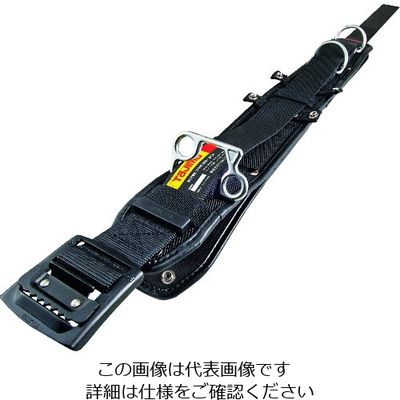 TJMデザイン タジマ ワークポジショニング用胴当てベルトフラット アルミワンフィンガーバックル黒 Mサイズ WFXD2-ABM 1本（直送品）