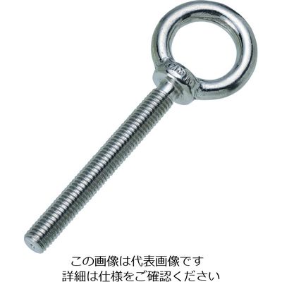 水本機械製作所 水本 ステンレス つば付ロングアイボルト(鍛造製)(ミリネジ) 捻子径M-24ネジ 長さ50mm A-2619 1個（直送品）