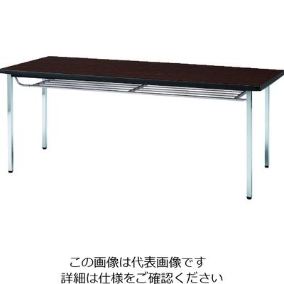 トラスコ中山 TRUSCO 会議用テーブル 1200X600XH700 下棚付 丸脚 ローズ TDST1260-RO 1台 208-2298（直送品）
