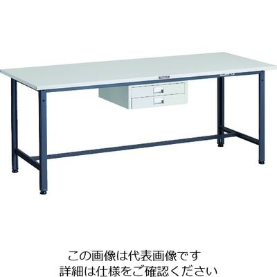 TRUSCO 軽荷重作業台(300kg)AE型 1800X750XH740 薄型2段引出し付 ダークグレー色 SAE-1800UDC2 DG（直送品）