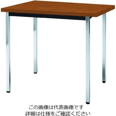 トラスコ中山 TRUSCO 会議用テーブル 900X900XH700 角脚 下棚無し チーク TD0990-T 1台 208-2215（直送品）