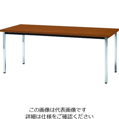 トラスコ中山 TRUSCO 会議用テーブル 1500X750XH700 角脚 下棚無し チーク TD1575-T 1台 208-2227（直送品）