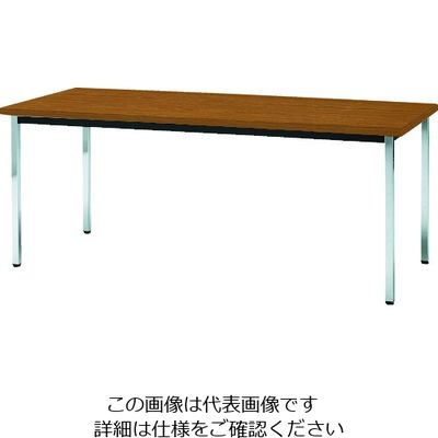 トラスコ中山 TRUSCO 会議用テーブル 1500X900XH700 角脚 下棚無し チーク TD1590-T 1台 208-2230（直送品）