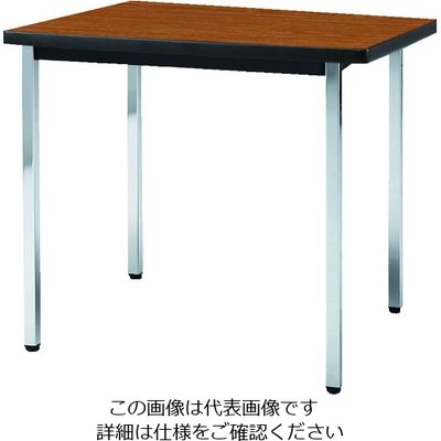 トラスコ中山 TRUSCO 会議用テーブル 900X900XH700 角脚 下棚無し チーク TDS0990-T 1台 208-2248（直送品）