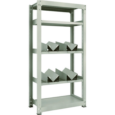 TRUSCO 一斗缶ラック スチールラック M3型中量棚 W900×D471×H1800 5段 単体 缶受×4付 M3-6355-KU4（直送品）