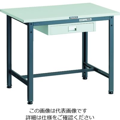 TRUSCO 軽荷重作業台(300kg)AE型 900X600XH740 薄型1段引出し付 ダークグレー色 SAE-0960UDC1 DG（直送品）
