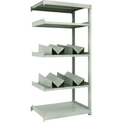 TRUSCO スチールラック M2型軽中量棚 860X600XH1800 缶受X4付 連結 M2-6365-KU4B 1台(1個)（直送品）