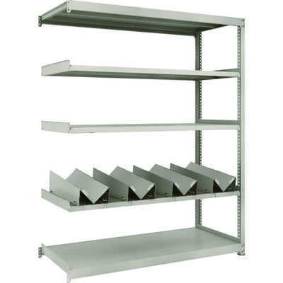 TRUSCO スチールラック M2型軽中量棚 1460X600XH1800 缶受X4付 連結 M2-6565-KU4B 1台(1個)（直送品）