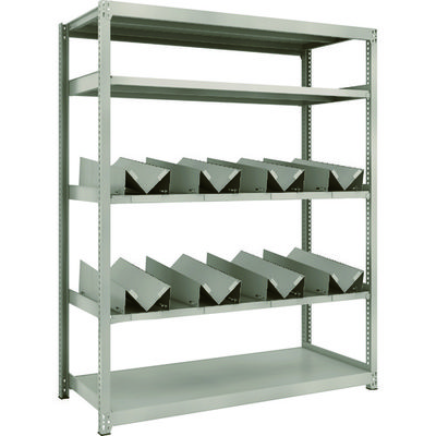 トラスコ中山 TRUSCO スチールラック M2型軽中量棚 1460X600XH1800 缶受X8付 M2-6565-KU8 1台(1個)（直送品）