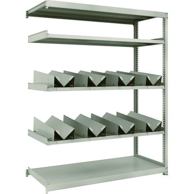 TRUSCO スチールラック M2型軽中量棚 1460X600XH1800 缶受X8付 連結 M2-6565-KU8B 1台(1個)（直送品）