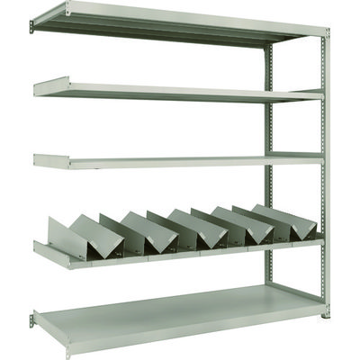 TRUSCO スチールラック M2型軽中量棚 1760X600XH1800 缶受X5付 連結 M2-6665-KU5B 1台(1個)（直送品）