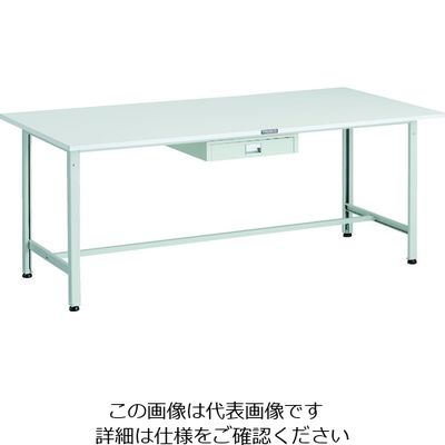 TRUSCO 軽荷重作業台(300kg)AE型 1800X900XH740 薄型1段引出し付 ホワイト色 AE-1809UDC1 W 1台（直送品）