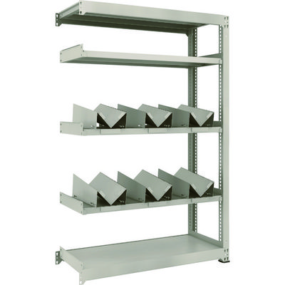 TRUSCO 一斗缶ラック スチールラック M3型中量棚 W1200×D471×H1800 5段 連結 缶受×6付 M3-6455-KU6B（直送品）