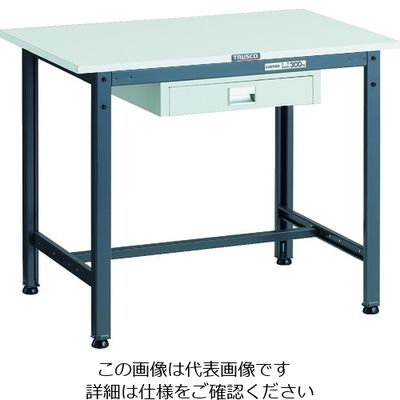 TRUSCO 軽荷重作業台(300kg)AE型 900X600XH740 薄型1段引出し付 ダークグレー色 AE-0960UDC1 DG（直送品）