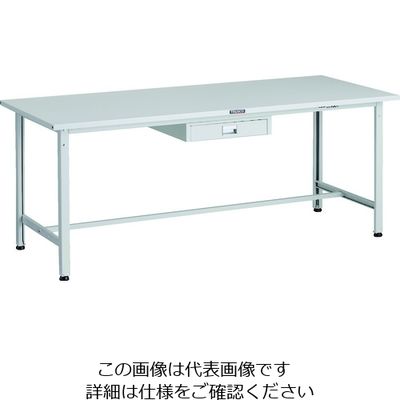 TRUSCO 軽荷重作業台(300kg)AE型 1800X750XH740 薄型1段引出し付 ホワイト色 SAE-1800UDC1 W 1台（直送品）