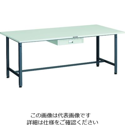 TRUSCO 軽荷重作業台(300kg)AE型 1800X900XH740 薄型1段引出し付 ダークグレー色 SAE-1809UDC1 DG（直送品）
