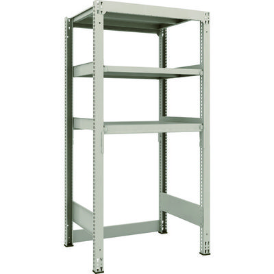 TRUSCO スチールラック M3型中量棚 下段開放型 H1800XW900XD721 3段 単体 M3-SB6373 1セット(1個)（直送品）