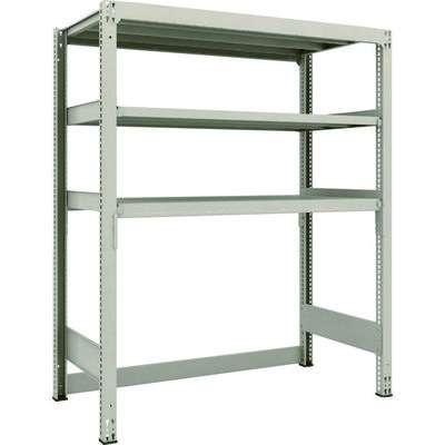 TRUSCO スチールラック M3型中量棚 下段開放型 H1800XW1500XD721 3段 単体 M3-SB6573 1セット(1個)（直送品）