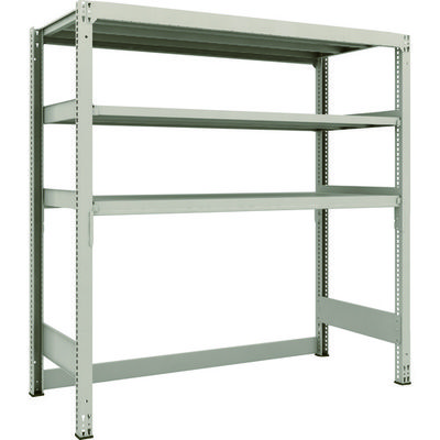 TRUSCO スチールラック M3型中量棚 下段開放型 H1800XW1800XD721 3段 単体 M3-SB6673 1セット(1個)（直送品）