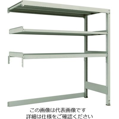 TRUSCO スチールラック M3型中量棚 下段開放型 H1800XW1800XD721 3段 連結 M3-SB6673B 1セット(1台)（直送品）