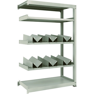 TRUSCO 一斗缶ラック スチールラック M3型中量棚 W1200×D571×H1800 5段 連結 缶受×6付 M3-6465-KU6B（直送品）