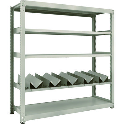 TRUSCO 一斗缶ラック スチールラック M3型中量棚 W1800×D571×H1800 5段 単体 缶受×5付 M3-6665-KU5（直送品）