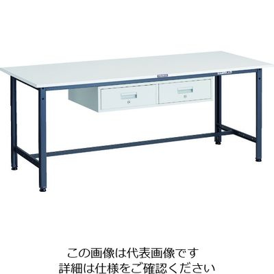 TRUSCO 軽荷重作業台(300kg)AE型 1800X750XH740 2列引出付 ダークグレー色 AE-1800FL2 DG 1台（直送品）