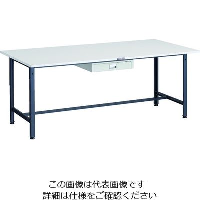 TRUSCO 軽荷重作業台(300kg)AE型 1800X900XH740 薄型1段引出し付 ダークグレー色 AE-1809UDC1 DG（直送品）