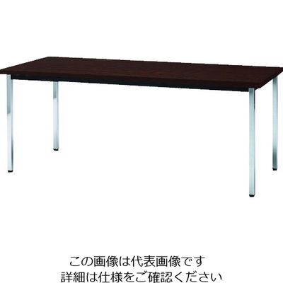 トラスコ中山 TRUSCO 会議用テーブル 1500X750XH700 角脚 下棚無し ローズ TD1575-RO 1台 208-2226（直送品）