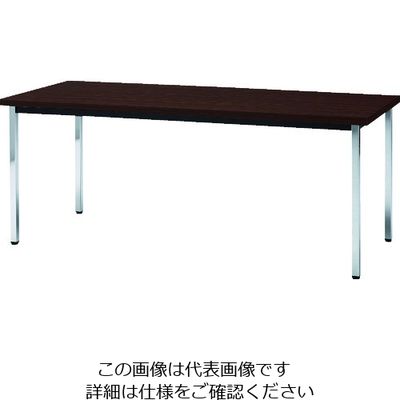 トラスコ中山 TRUSCO 会議用テーブル 1500X900XH700 角脚 下棚無し ローズ TD1590-RO 1台 208-2229（直送品）