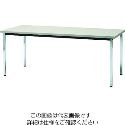 トラスコ中山 TRUSCO 会議用テーブル 1500X900XH700 角脚 下棚無し ニューグレー TD1590-NG 1台（直送品）