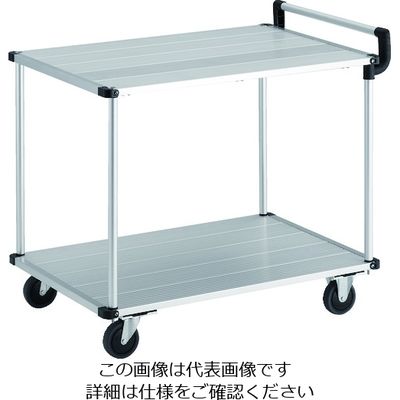 トラスコ中山 TRUSCO アルミ台車 アルパカート 省音 2段式片袖タイプ 900×600mm AL22-0960 1台 207-2284（直送品）
