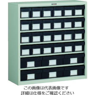 TRUSCO コンテナラックケース バンラックケース L型 導電引出小X24 大X6個 H880 D305L-24S6L 1台(1個)（直送品）