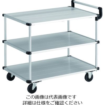 トラスコ中山 TRUSCO アルミ台車 アルパカート 省音 3段式片袖タイプ 900×600mm AL23-0960 1台 207-2288（直送品）