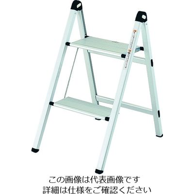 トラスコ中山 TRUSCO 薄型幅広踏台(片側昇降タイプ) 2段 高さ520mm TAU-2UF 1台 207-4444（直送品）