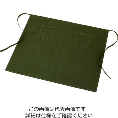 トラスコ中山 TRUSCO キャンバスエプロン幅広腰前掛けタイプ オリーブドラブ HMEP-OD 1枚 207-2813（直送品）